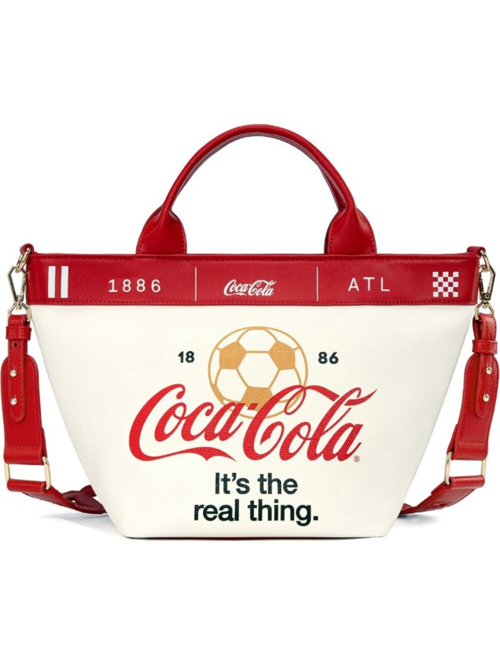 Stylish Soccer Hobo Tote Bag for Women | Canvas Handbag with Detachable Strap